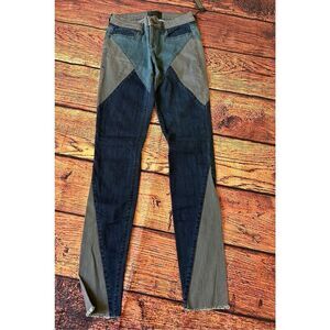 Denimocracy Womens Blue Regular Fit Medium‎ Wash Denim Skinny Jeans Size 24